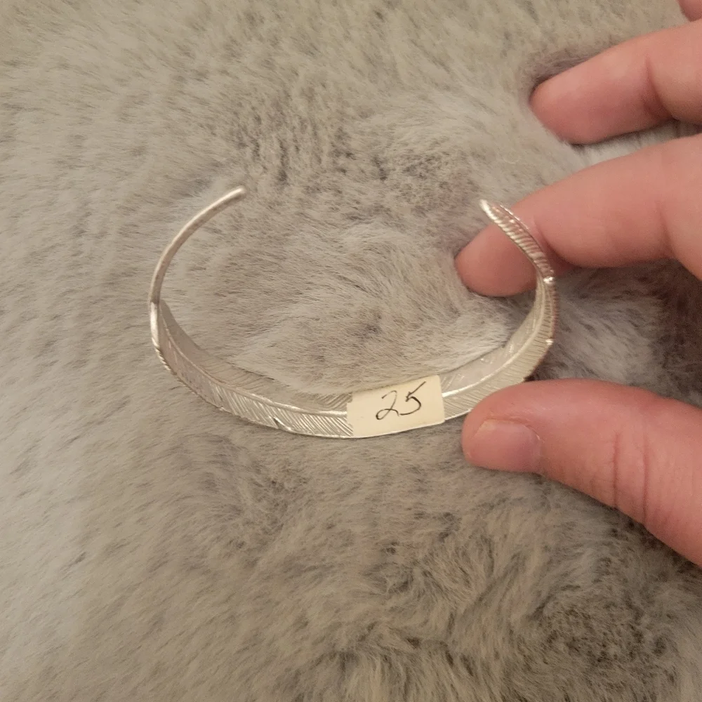 Silver Feather Bracelet